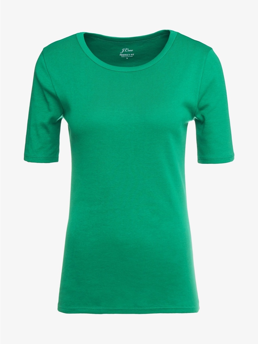 J. Crew Green Short-Sleeve Perfect Fit Crewneck Tee